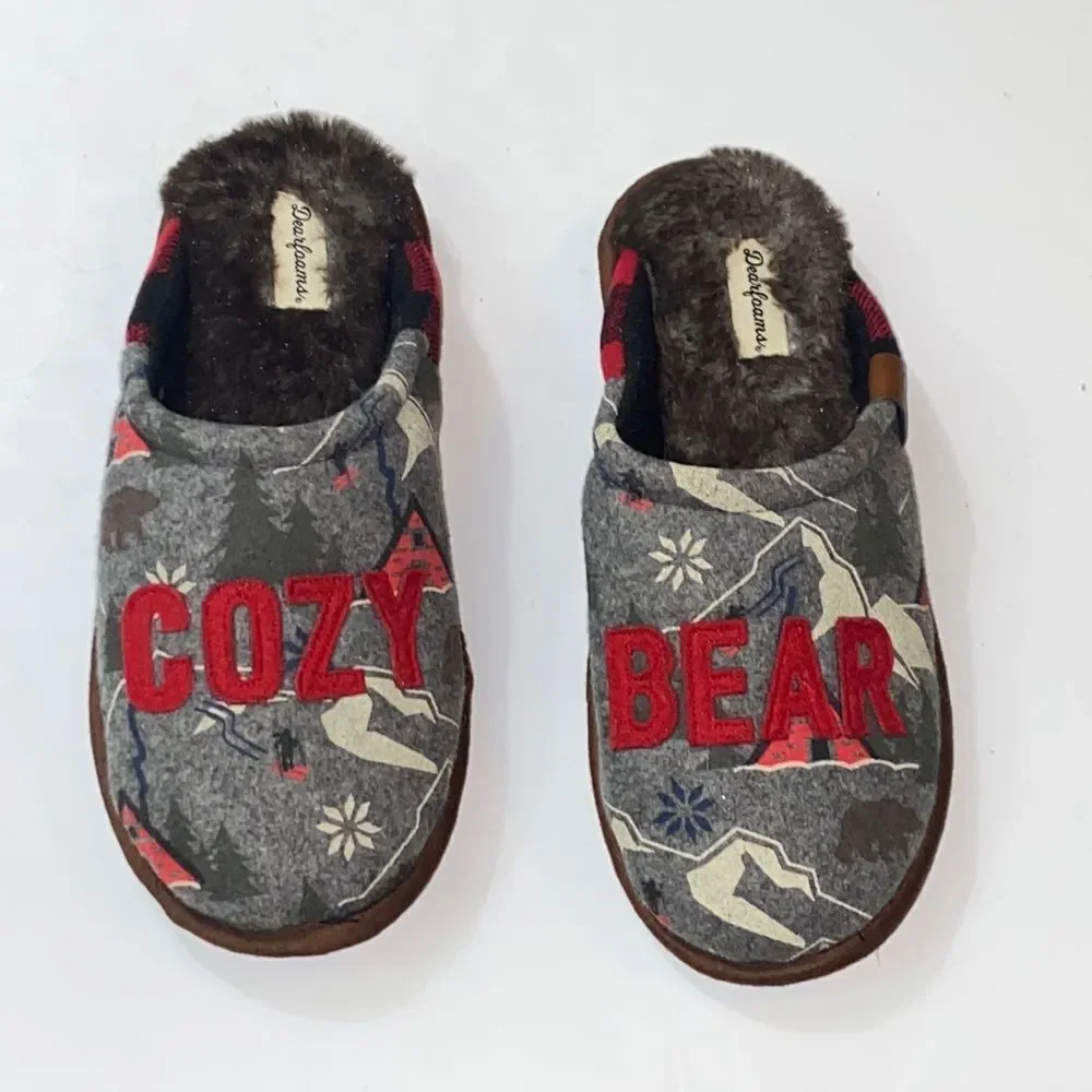 New Dearfoarms Com Cozy Bear Unixes Shoes Slippers Size Men 7-8 Women 9-10